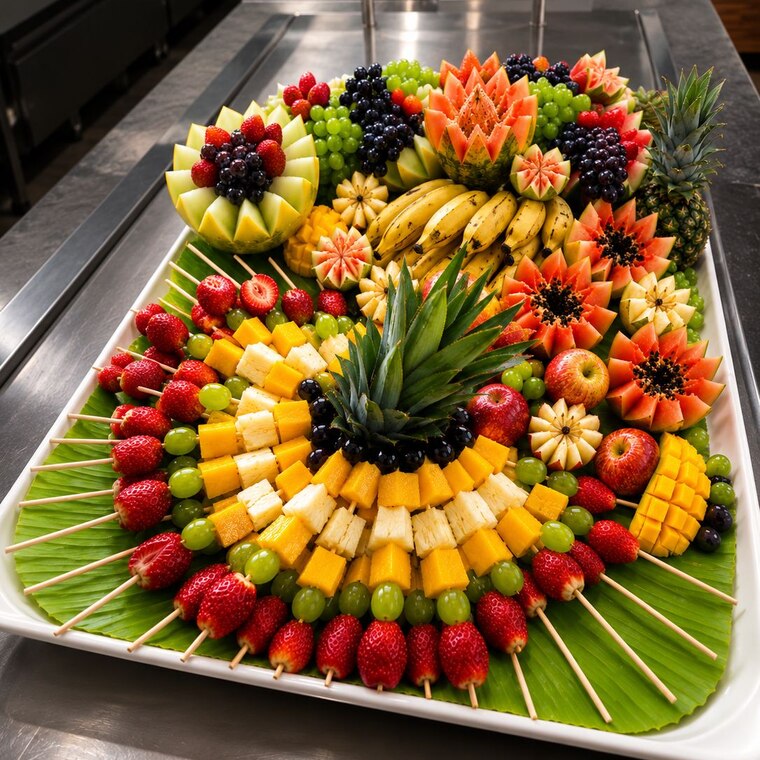 Buffet preparado pela Excellens