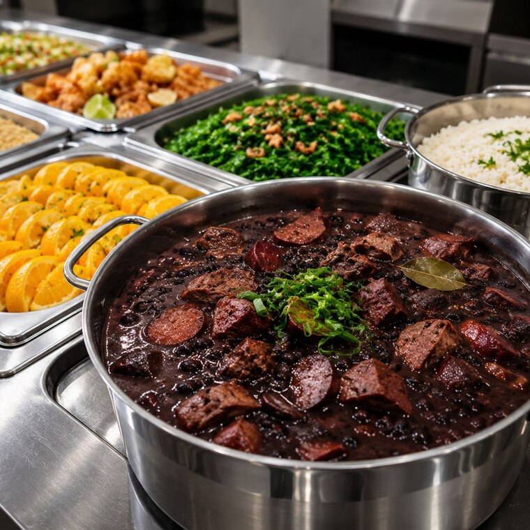 Buffet preparado pela Excellens