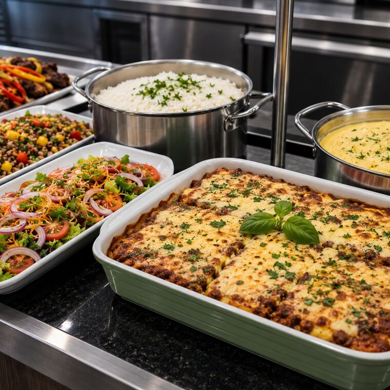 Buffet preparado pela Excellens