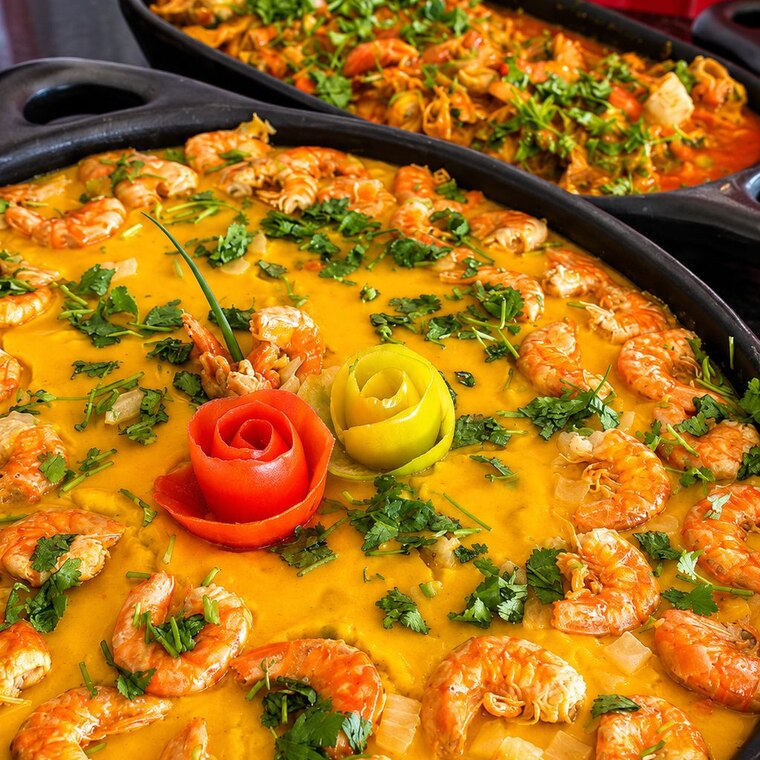 Buffet preparado pela Excellens